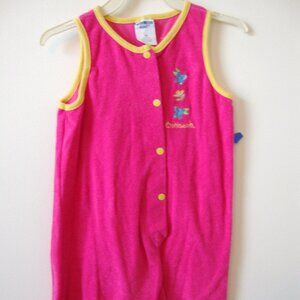 Oshkosh Girls Pink Jumper - Button Front - Size 6X -  New w/o Tags - 1990's